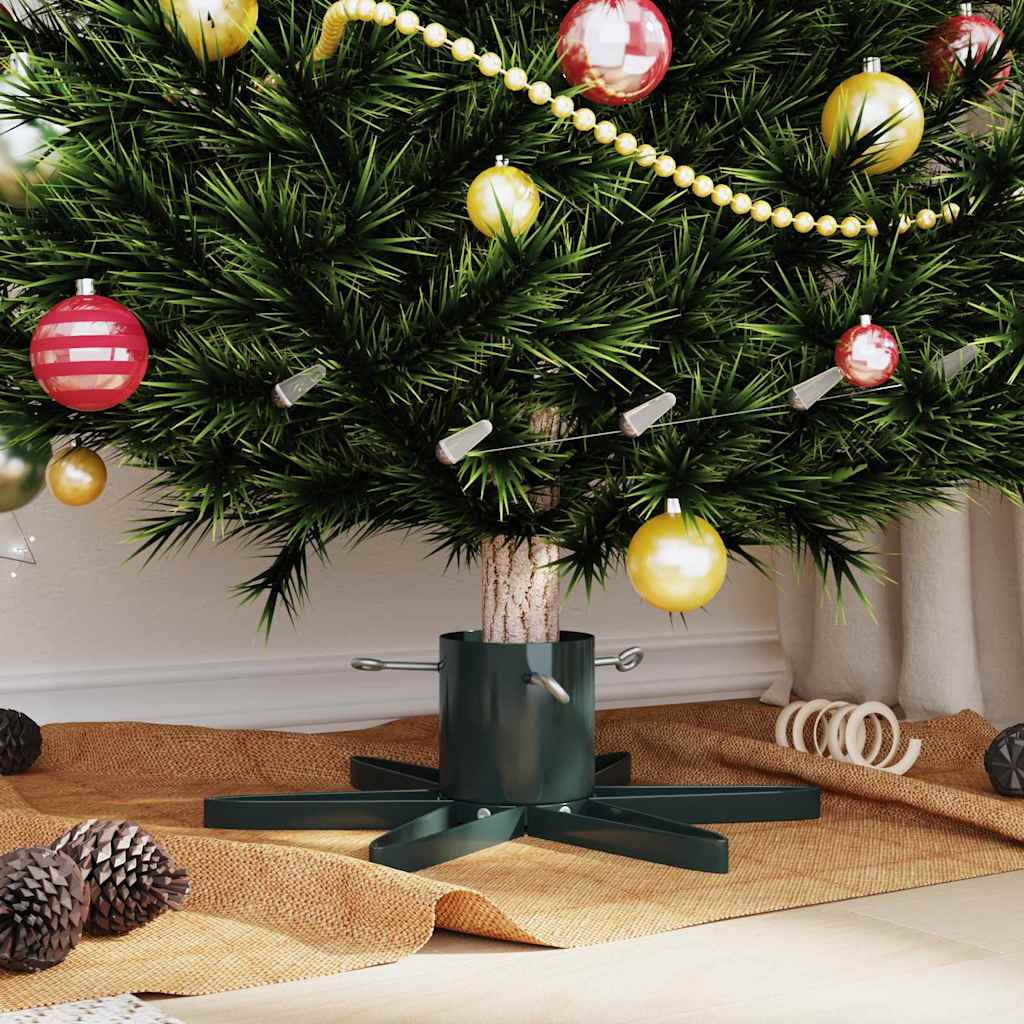 vidaXL Weihnachtsbaumständer 1.73 Grün 50 x 50 x 15,5 cm Stahl