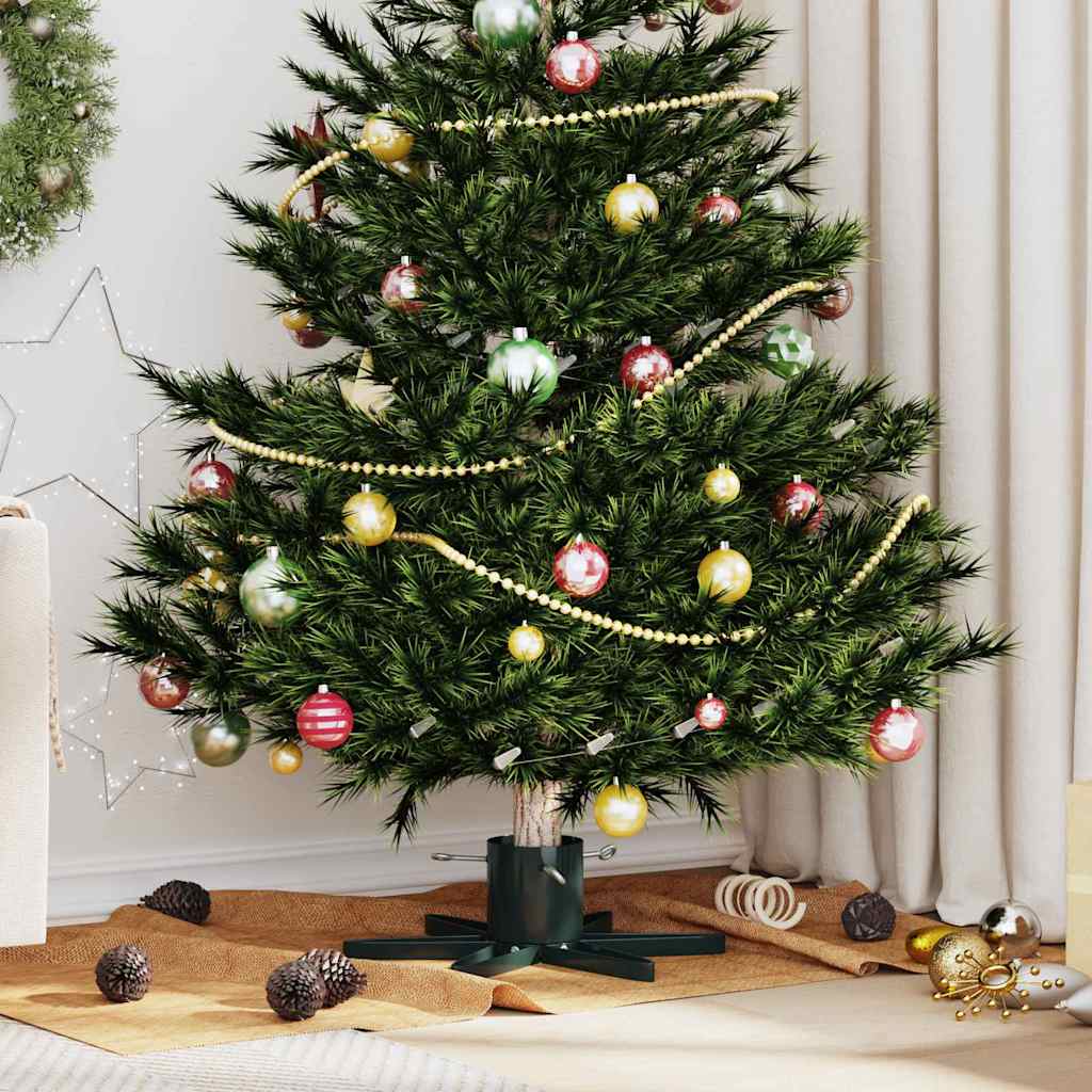 vidaXL Weihnachtsbaumständer 1.73 Grün 50 x 50 x 15,5 cm Stahl