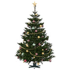 vidaXL Weihnachtsbaumständer 1.73 Grün 50 x 50 x 15,5 cm Stahl