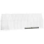 vidaXL Hühnerkäfig 2 pcs Silber 600 x 100 x 210 cm Verzinkter Stahl