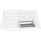 vidaXL Hühnerkäfig Silber 110 x 55 x 55 cm Verzinkter Stahl