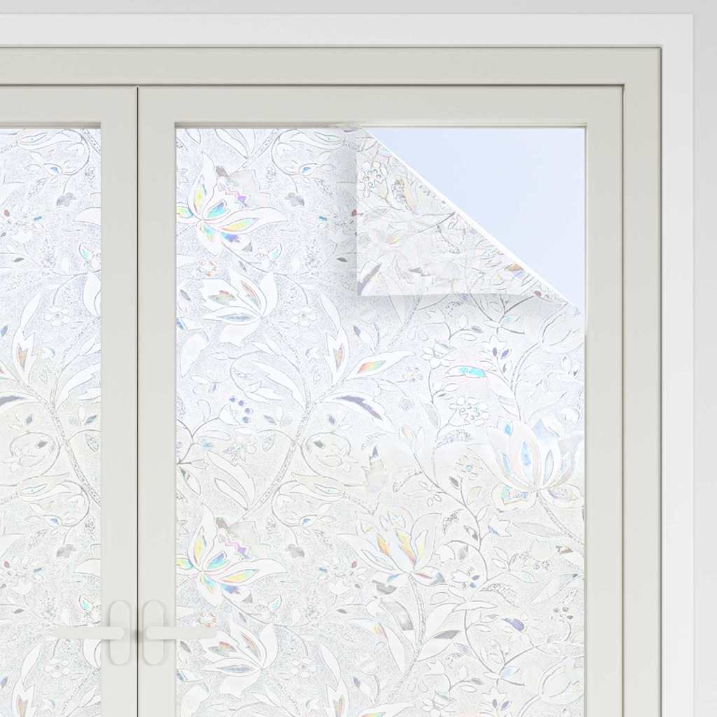 vidaXL Statische Fensterfolie Blumen-Muster 45 x 500 cm PVC