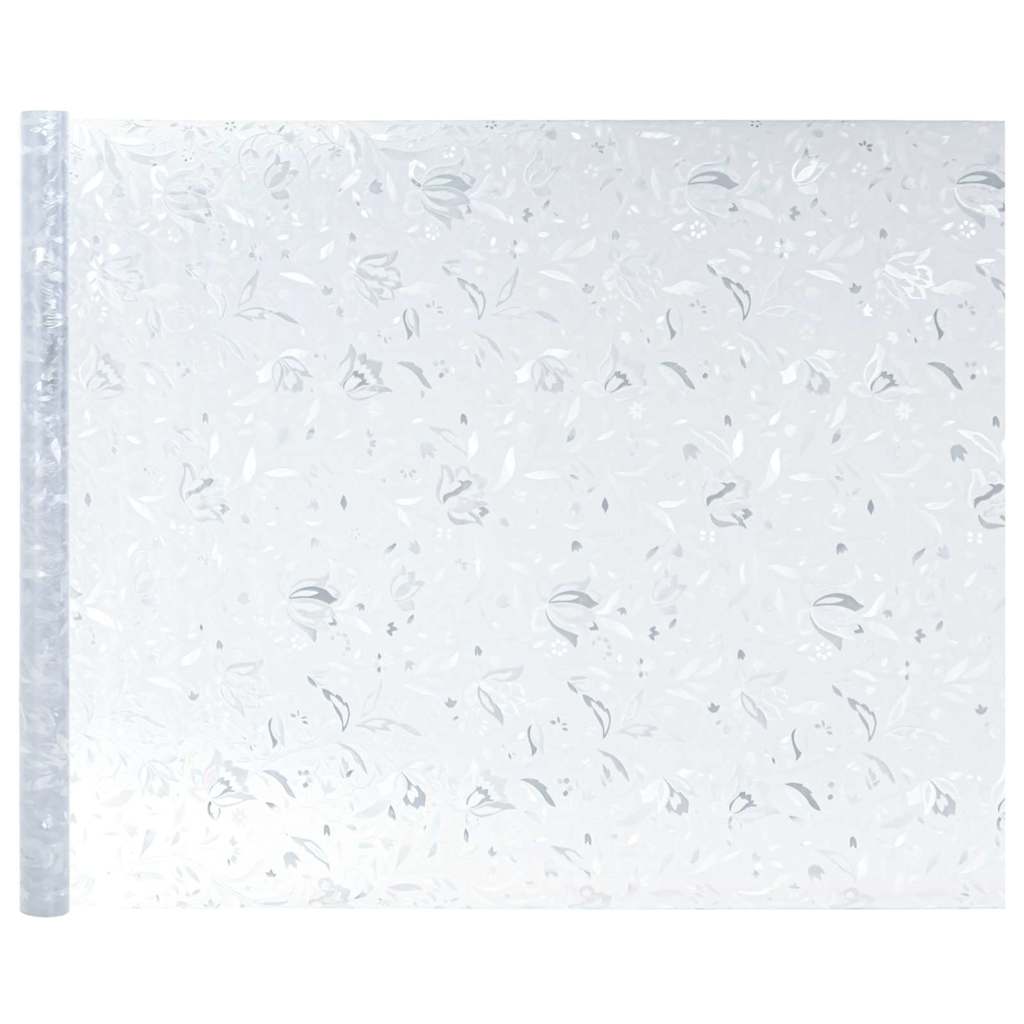 vidaXL Statische Fensterfolie Blumen-Muster 45 x 500 cm PVC