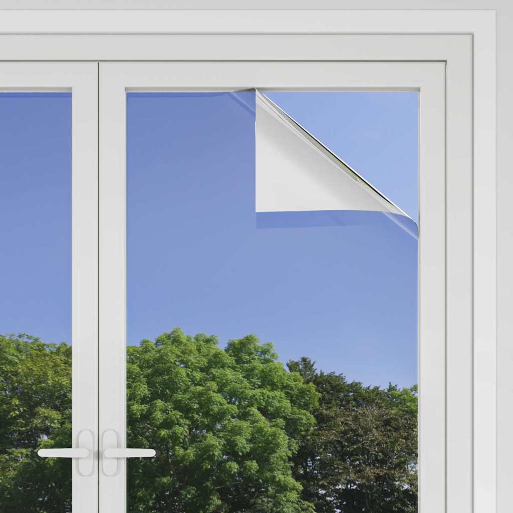 vidaXL Statische Reflektierende Solarfensterfolie Silber 45 x 2000 cm