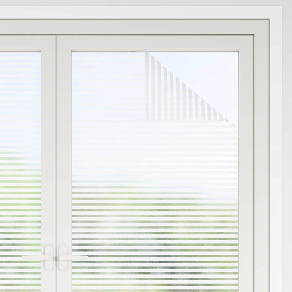 vidaXL Selbstklebende Fensterfolie Mattierte Streifen 45 x 1000 cm PVC