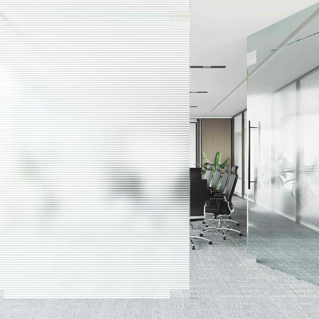 vidaXL Selbstklebende Fensterfolie Mattierte Streifen 90 x 500 cm PVC