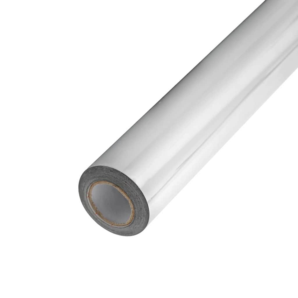 vidaXL Selbstklebende Spiegelfolie Silber 90 x 2000 cm PET