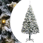 vidaXL Künstlicher vorbeleuchteter Weihnachtsbaum Grün 400 cm PVC