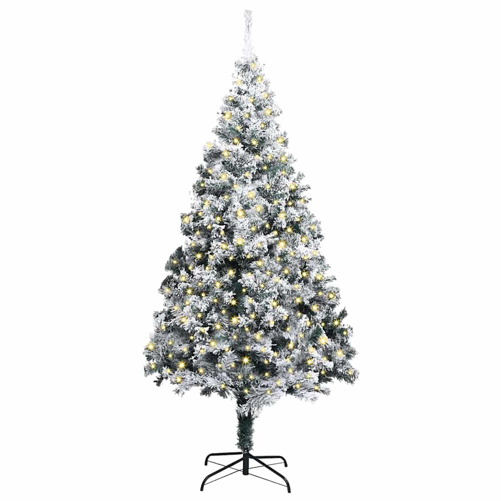 vidaXL Künstlicher vorbeleuchteter Weihnachtsbaum Grün 400 cm PVC