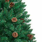 vidaXL Schlanker Weihnachtsbaum mit 300 LEDs mit Ständer Grün 180 cm