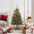 vidaXL Künstlicher klappbarer Weihnachtsbaum mit Tannenzapfen 120 cm