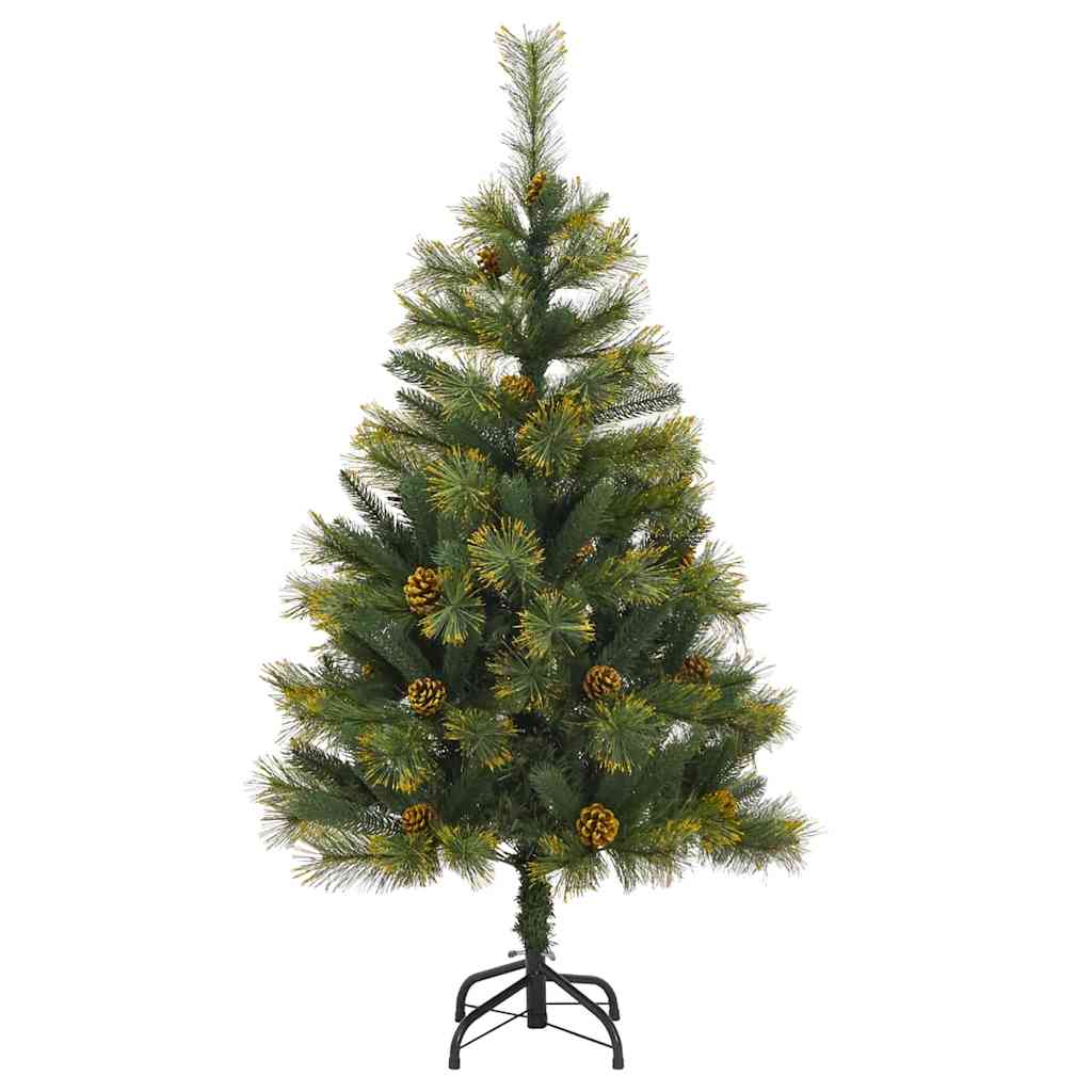 vidaXL Künstlicher klappbarer Weihnachtsbaum mit Tannenzapfen 120 cm
