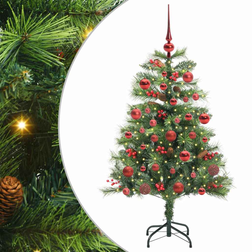vidaXL Künstlicher Weihnachtsbaum Grün 150 cm PVC und Metall