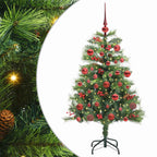 vidaXL Künstlicher Weihnachtsbaum Grün 150 cm PVC und Metall