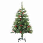vidaXL Künstlicher Weihnachtsbaum Grün 150 cm PVC und Metall