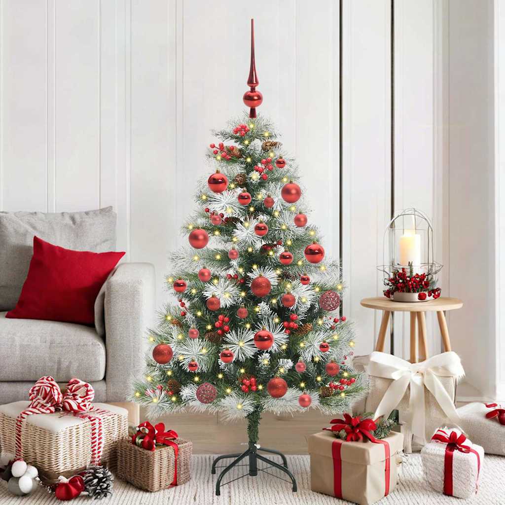 vidaXL Künstlicher Weihnachtsbaum Grün und Weiß 150 cm