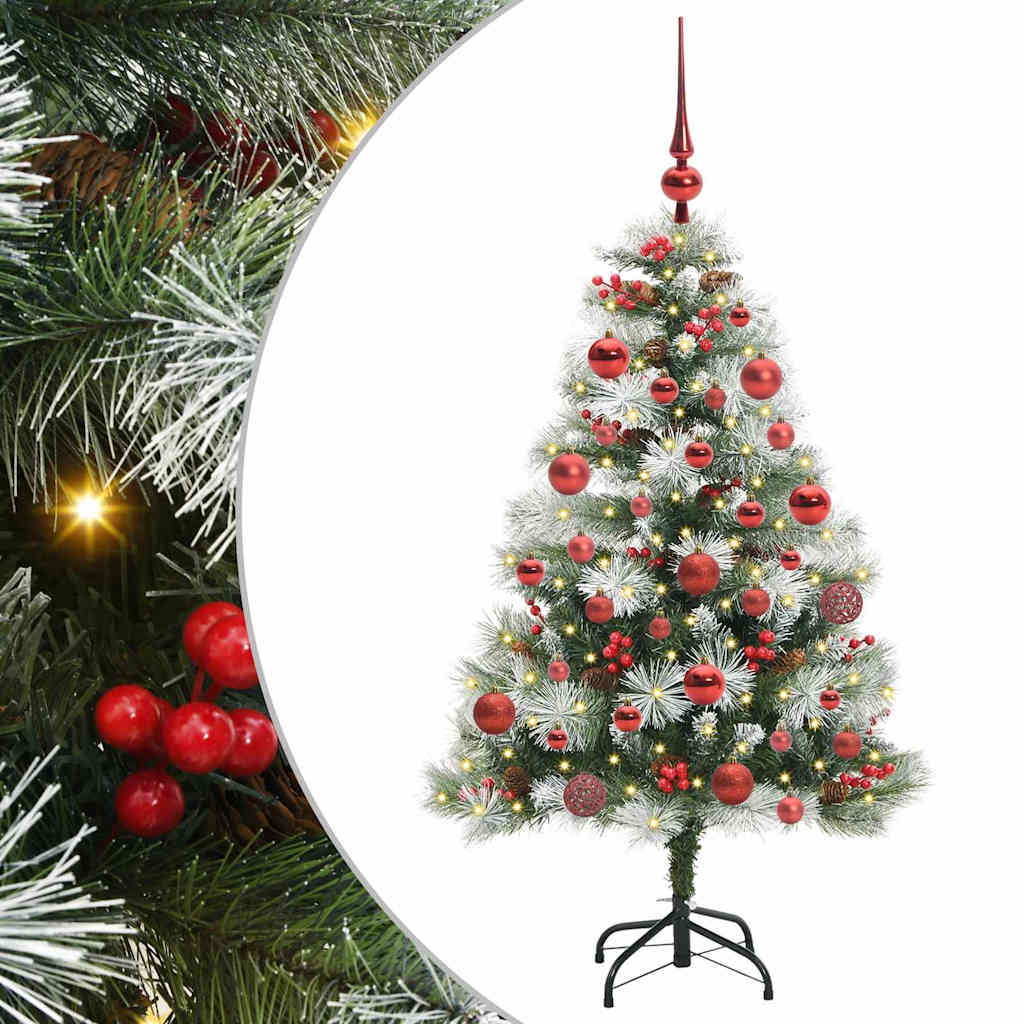 vidaXL Künstlicher Weihnachtsbaum Grün und Weiß 150 cm