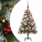 vidaXL Künstlicher Weihnachtsbaum Grün und Weiß 150 cm