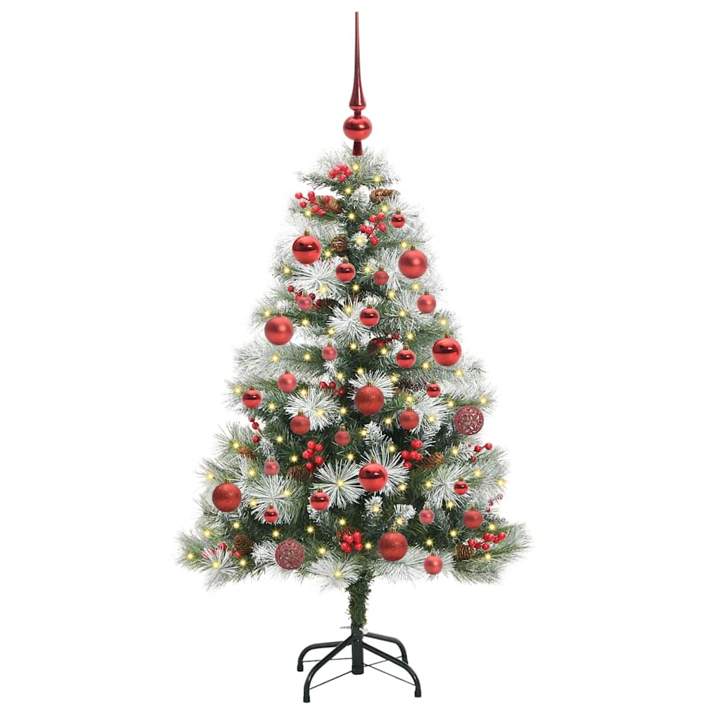 vidaXL Künstlicher Weihnachtsbaum Grün und Weiß 150 cm
