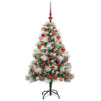 vidaXL Künstlicher Weihnachtsbaum Grün und Weiß 150 cm