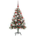vidaXL Künstlicher Weihnachtsbaum Grün und Weiß 150 cm