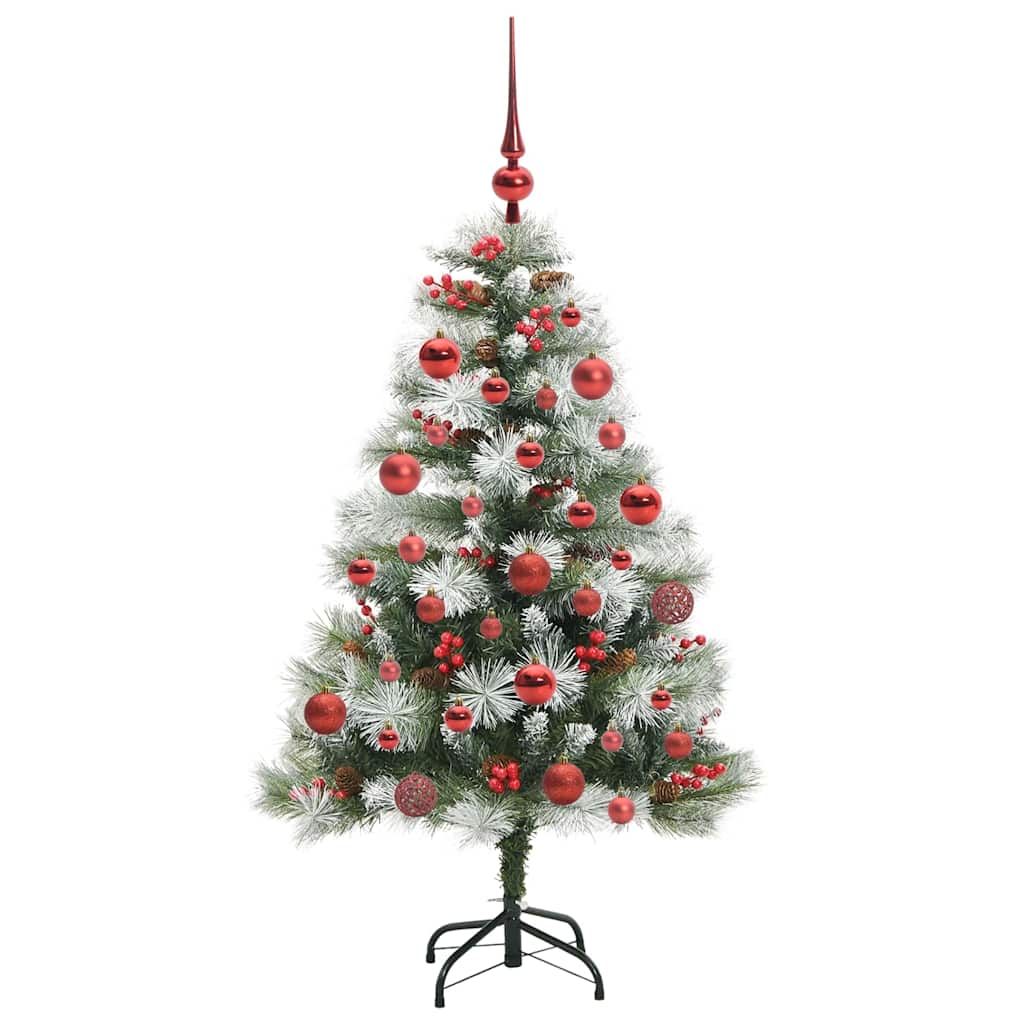 vidaXL Künstlicher Weihnachtsbaum Grün und Weiß 150 cm