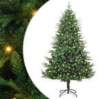 vidaXL Künstlicher vorbeleuchteter Weihnachtsbaum Grün 180 cm