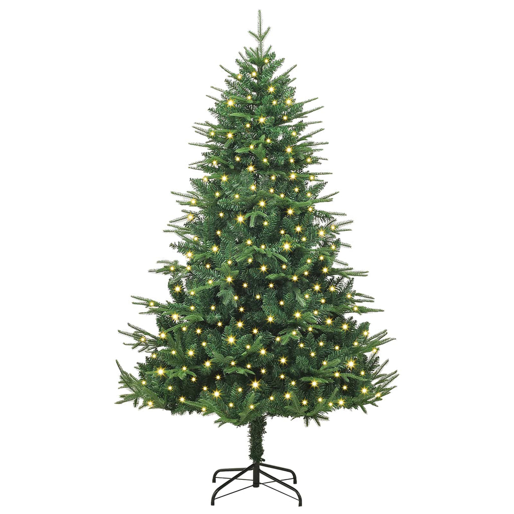vidaXL Künstlicher vorbeleuchteter Weihnachtsbaum Grün 180 cm