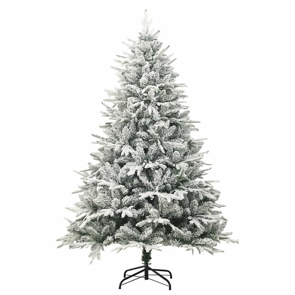vidaXL Künstlicher vorbeleuchteter Weihnachtsbaum mit Kugelset Grün