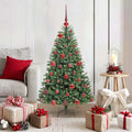 vidaXL Künstlicher klappbarer Weihnachtsbaum mit 150 LEDs Grün 120 cm