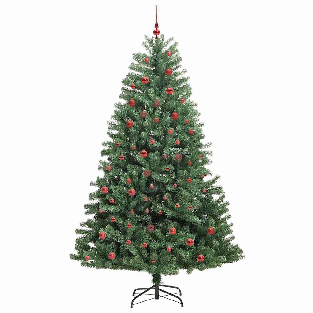 vidaXL Künstlicher klappbarer Weihnachtsbaum mit 300 LEDs Grün 210 cm