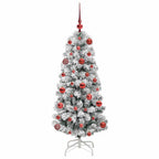 vidaXL Künstlicher klappbarer Weihnachtsbaum Grün und Weiß 120 cm