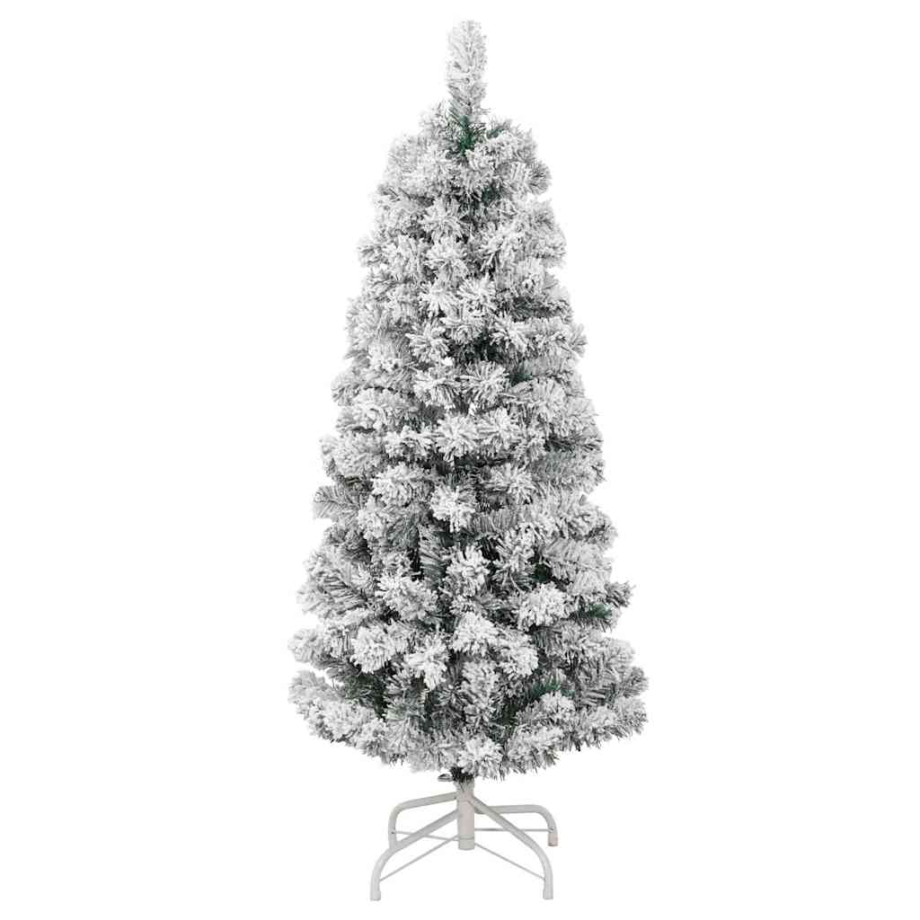 vidaXL Künstlicher klappbarer Weihnachtsbaum Grün und Weiß 120 cm