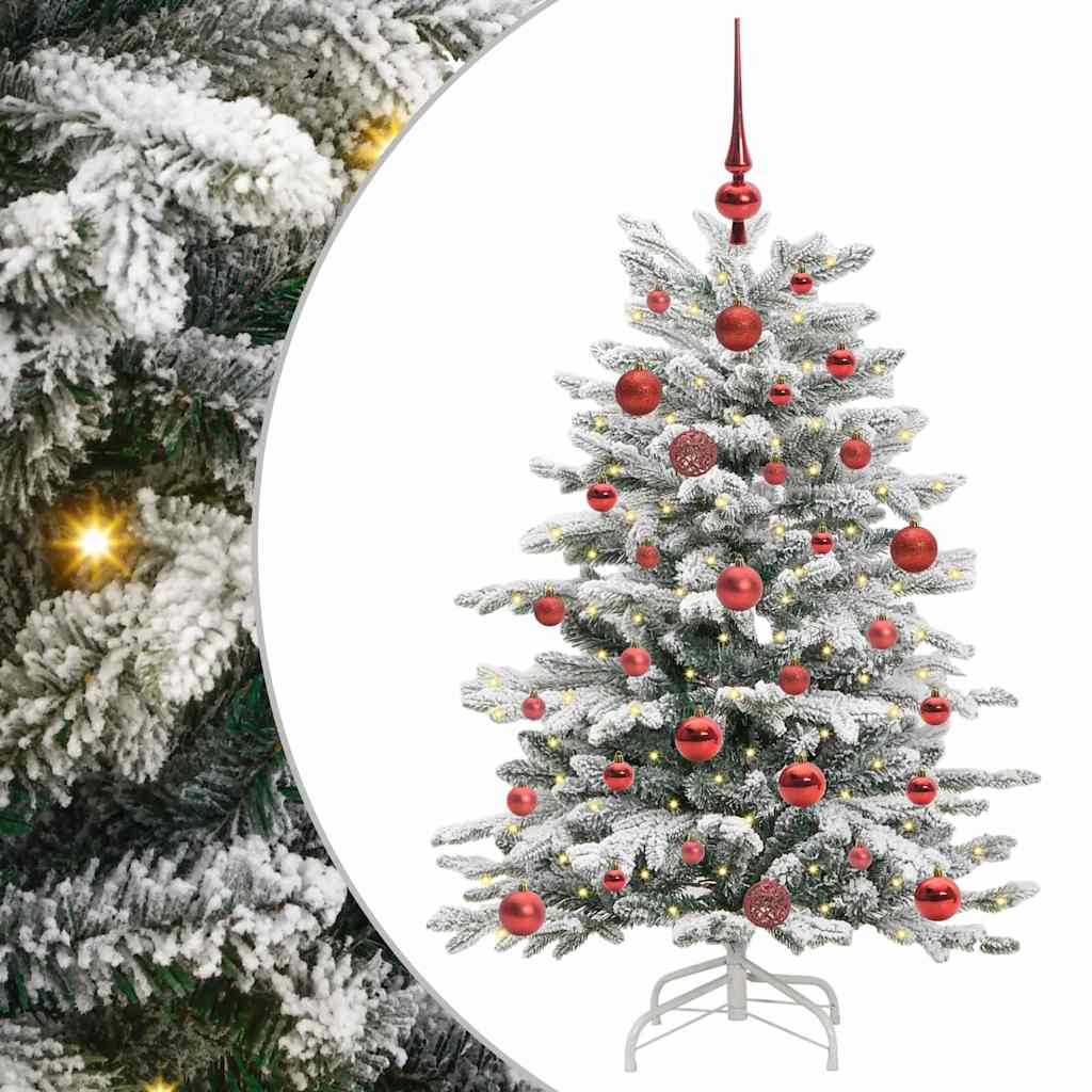 vidaXL Künstlicher klappbarer Weihnachtsbaum Weiß 120 cm PE und PVC