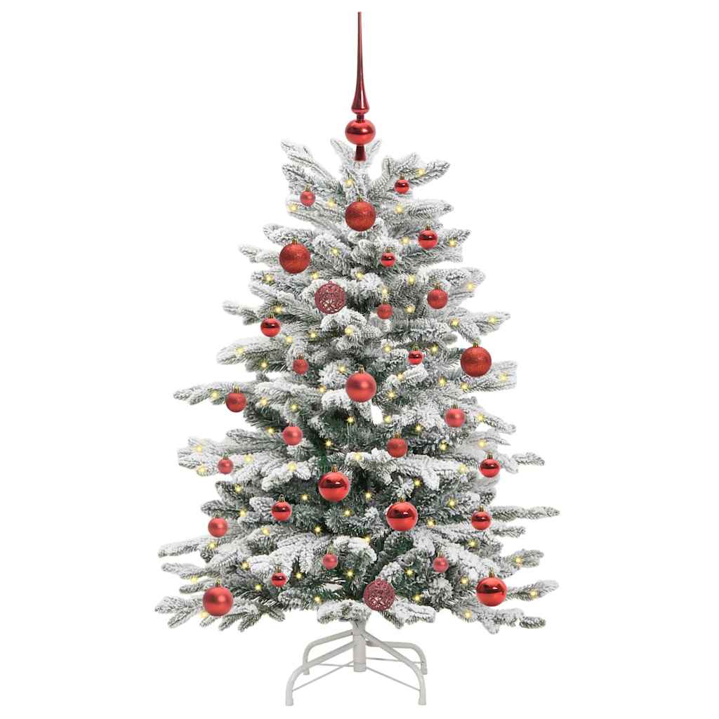vidaXL Künstlicher klappbarer Weihnachtsbaum Weiß 120 cm PE und PVC