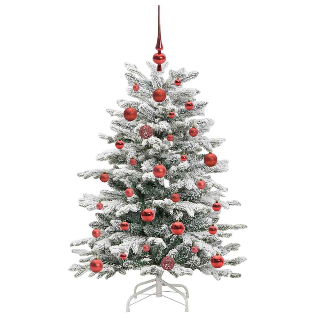 vidaXL Künstlicher klappbarer Weihnachtsbaum Weiß 120 cm PE und PVC