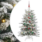 vidaXL Künstlicher klappbarer Weihnachtsbaum Weiß 150 cm PE und PVC