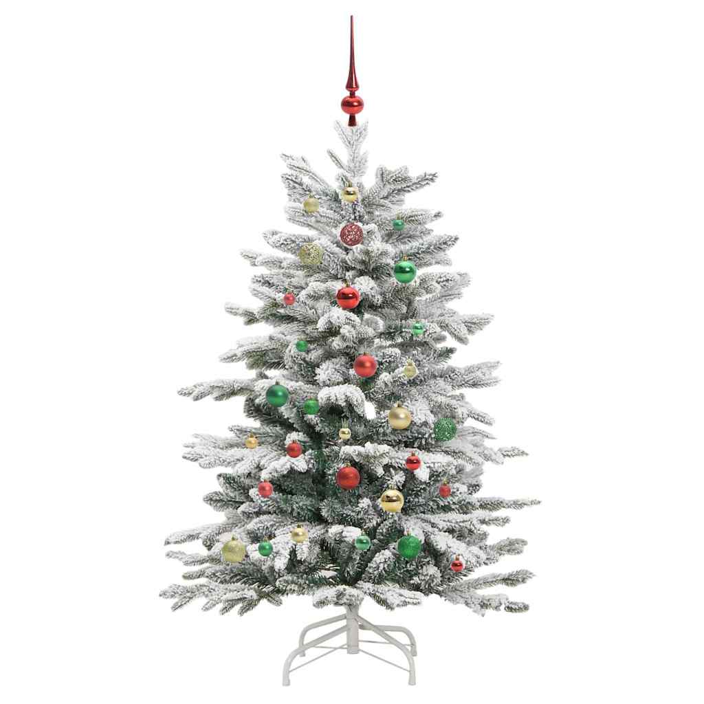vidaXL Künstlicher klappbarer Weihnachtsbaum Weiß 150 cm PE und PVC