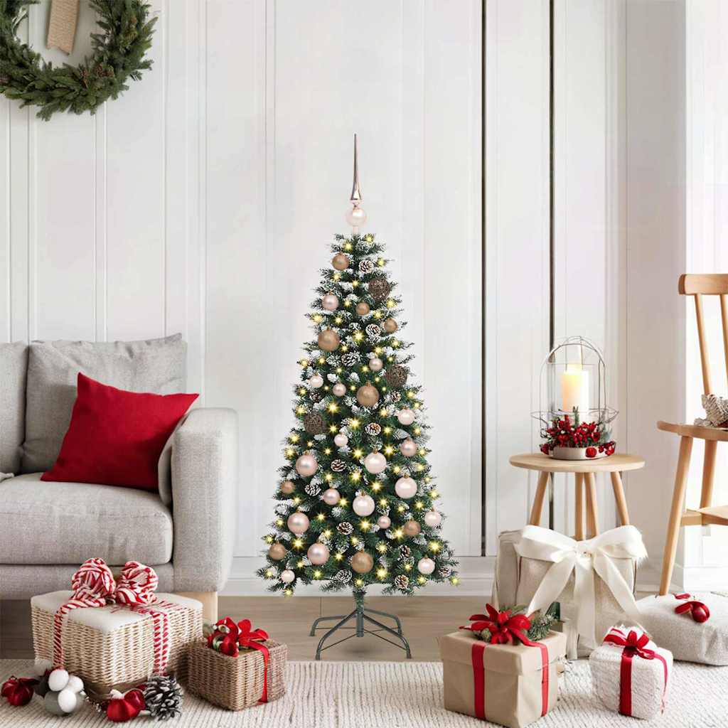 vidaXL Künstlicher Weihnachtsbaum mit 150 LEDs mit Ständer Grün 120 cm