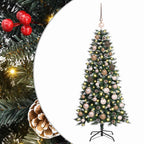 vidaXL Künstlicher Weihnachtsbaum mit 150 LEDs mit Ständer Grün 120 cm