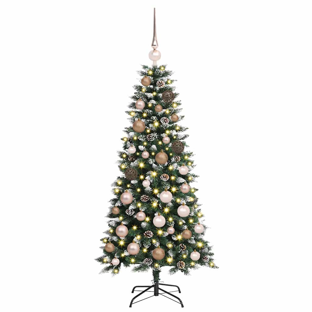 vidaXL Künstlicher Weihnachtsbaum mit 150 LEDs mit Ständer Grün 120 cm