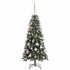 vidaXL Künstlicher Weihnachtsbaum mit 150 LEDs mit Ständer Grün 120 cm