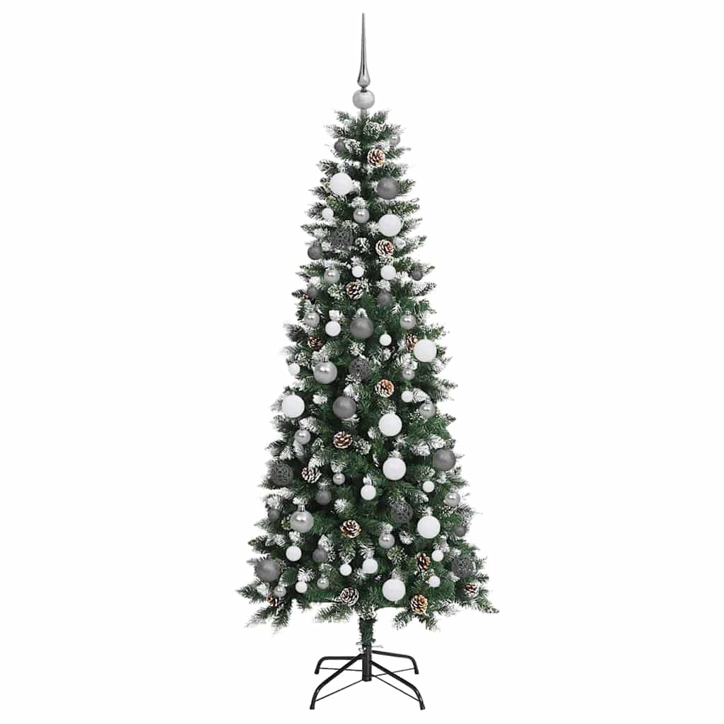 vidaXL Künstlicher Weihnachtsbaum mit 300 LEDs mit Ständer Grün 180 cm