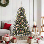 vidaXL Künstlicher Weihnachtsbaum Grün 150 cm PVC, Plastik und Stahl