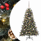 vidaXL Künstlicher Weihnachtsbaum Grün 150 cm PVC, Plastik und Stahl