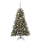 vidaXL Künstlicher Weihnachtsbaum Grün 150 cm PVC, Plastik und Stahl