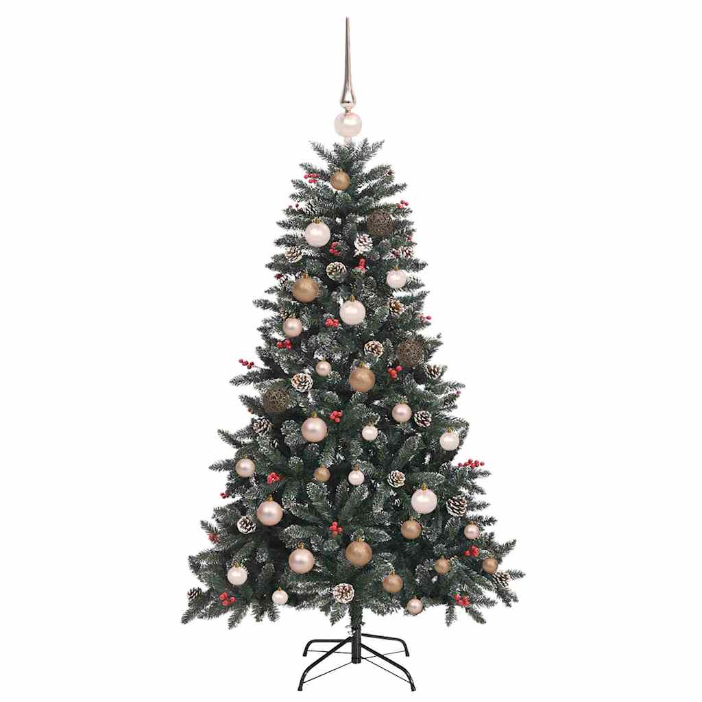 vidaXL Künstlicher Weihnachtsbaum Grün 150 cm PVC, Plastik und Stahl