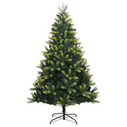 vidaXL Künstlicher geflammter Weihnachtsbaum 150 LEDs Grün 120 cm