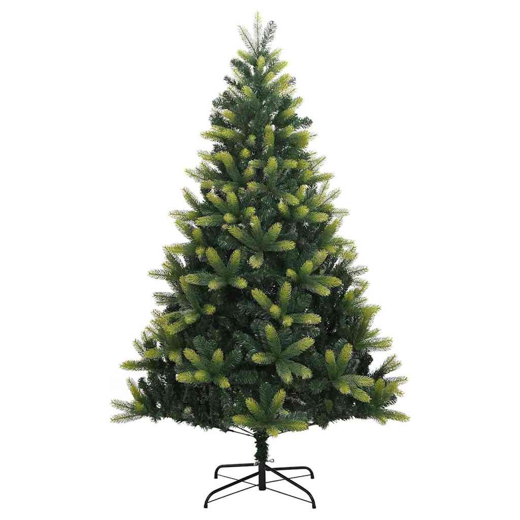 vidaXL Künstlicher geflammter Weihnachtsbaum 150 LEDs Grün 120 cm