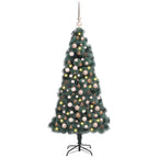 vidaXL Künstlicher beleuchteter Weihnachtsbaum mit Kugel-Set 120 cm
